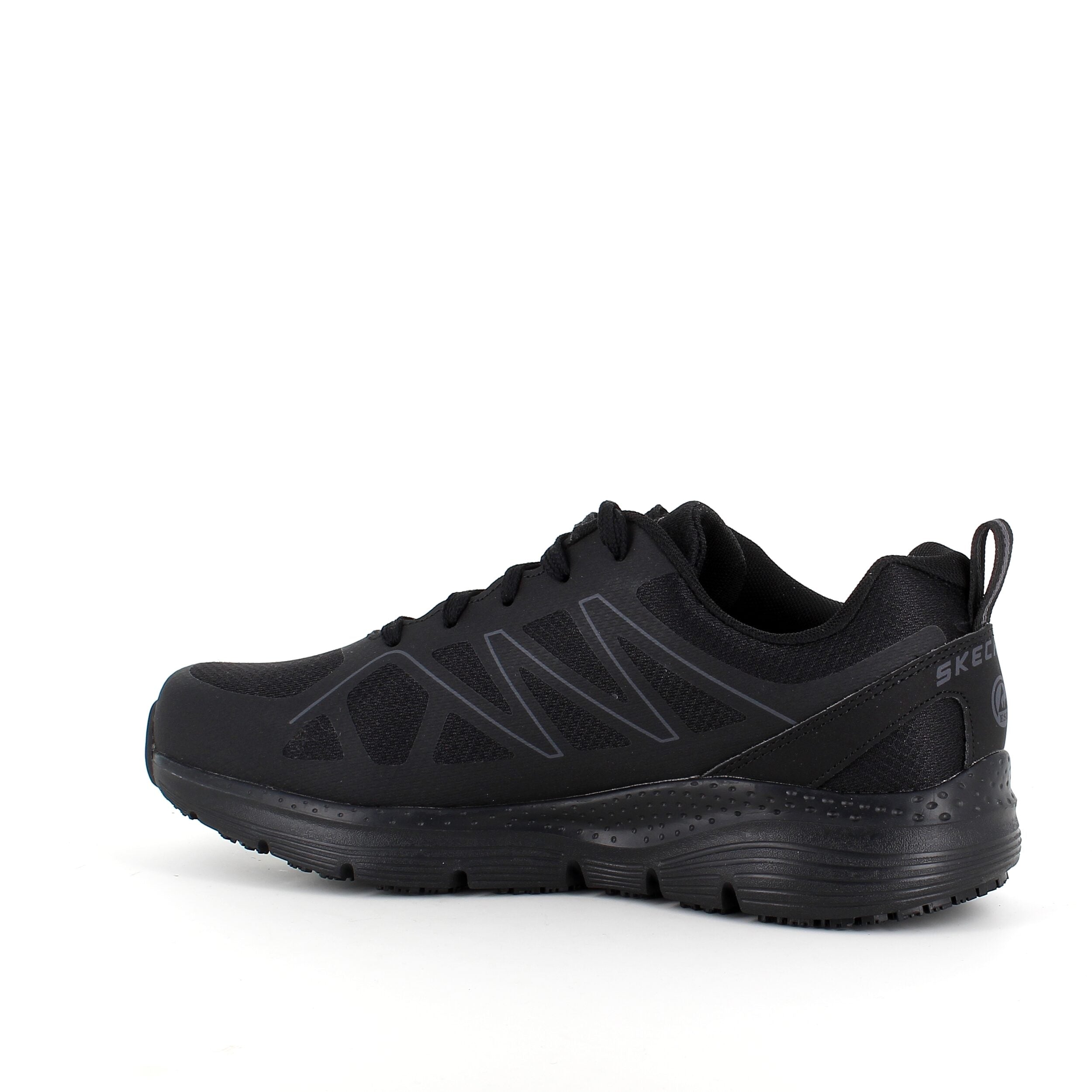 Skechers Work sko i svart med svangstøtte