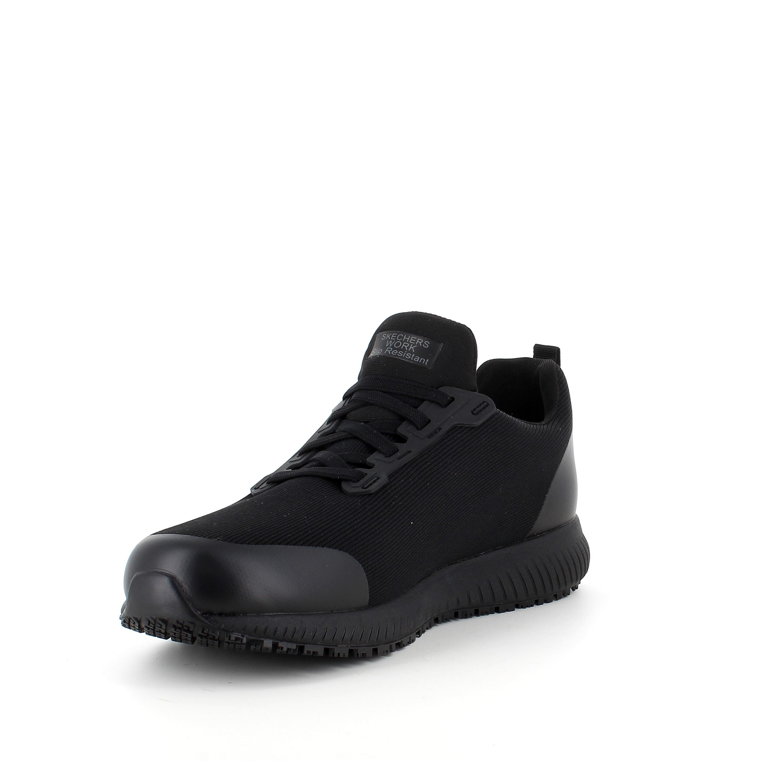 Svart Skechers arbeidssko med ESD
