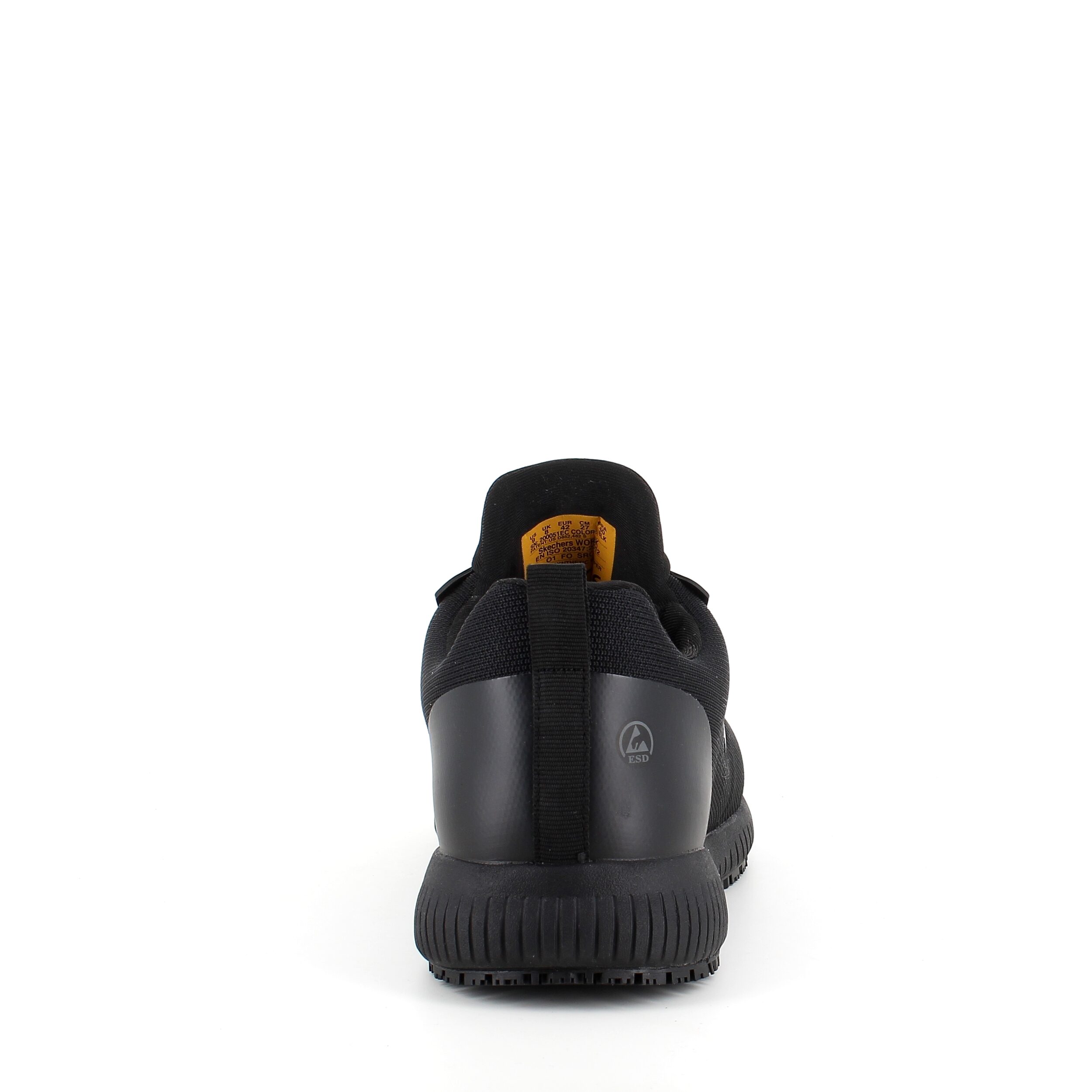 Svart Skechers arbeidssko med ESD