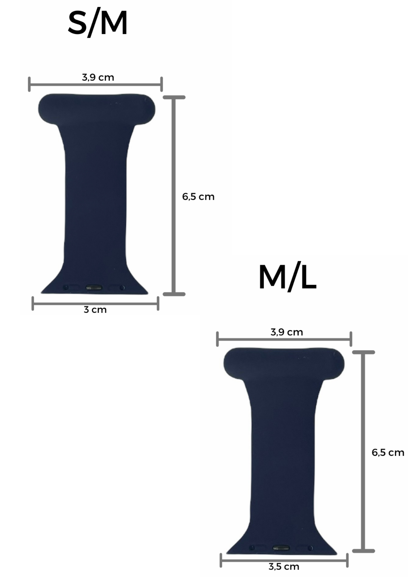 Navy silikonrem for sykepleiere til Apple Watch