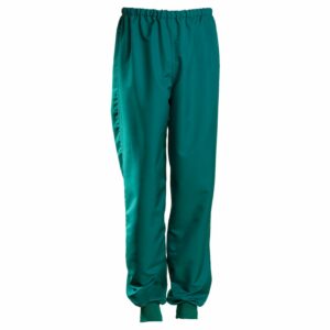 Nybo grønne unisex mikrosportbukser med ribbekant, antistatisk