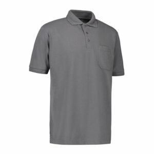 Nybo sølvgrå herre Prowear poloshirt med brystlomme