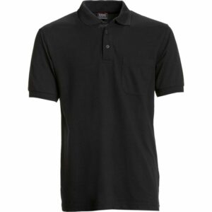 Nybo Svart Herre Basic Polo T-skjorte, Slitesterk, Brystlomme