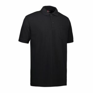 Nybo Svart Herre Prowear Poloshirt, Kortermet, Slitesterk, Brystlomme