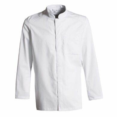 Nybo Hvit Unisex New Nordic Kokkjakke, Langermet