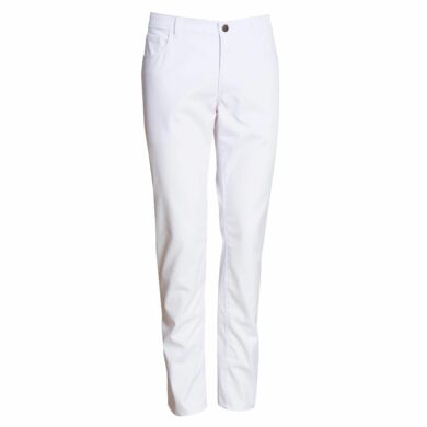 Nybo Hvite Unisex Harmonybukser, Stretch, Justerbar Elastikk