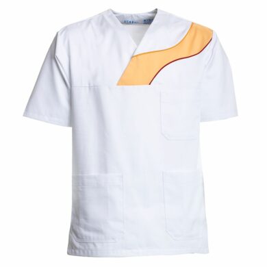 Nybo Hvit/Gul Unisex Sunshine-busseronne med sideslisser og Flex Fix-knapper