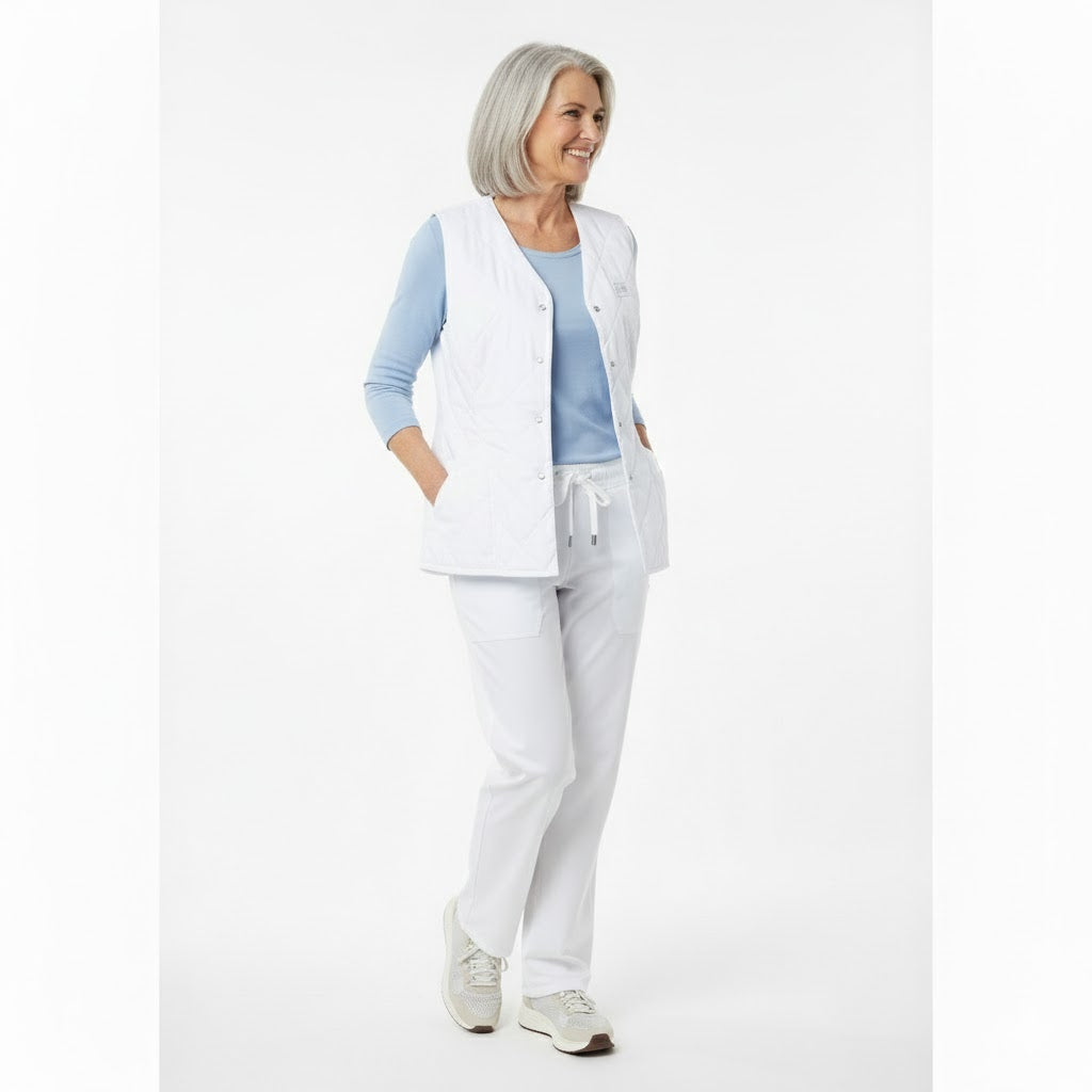 Nybo Hvit Unisex Clima Sport Termovest med ytterlommer