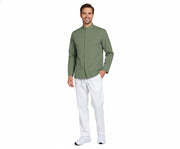 Nybo Grønn Unisex New Nordic kokkejakke, langermet, komfort og fleksibilitet