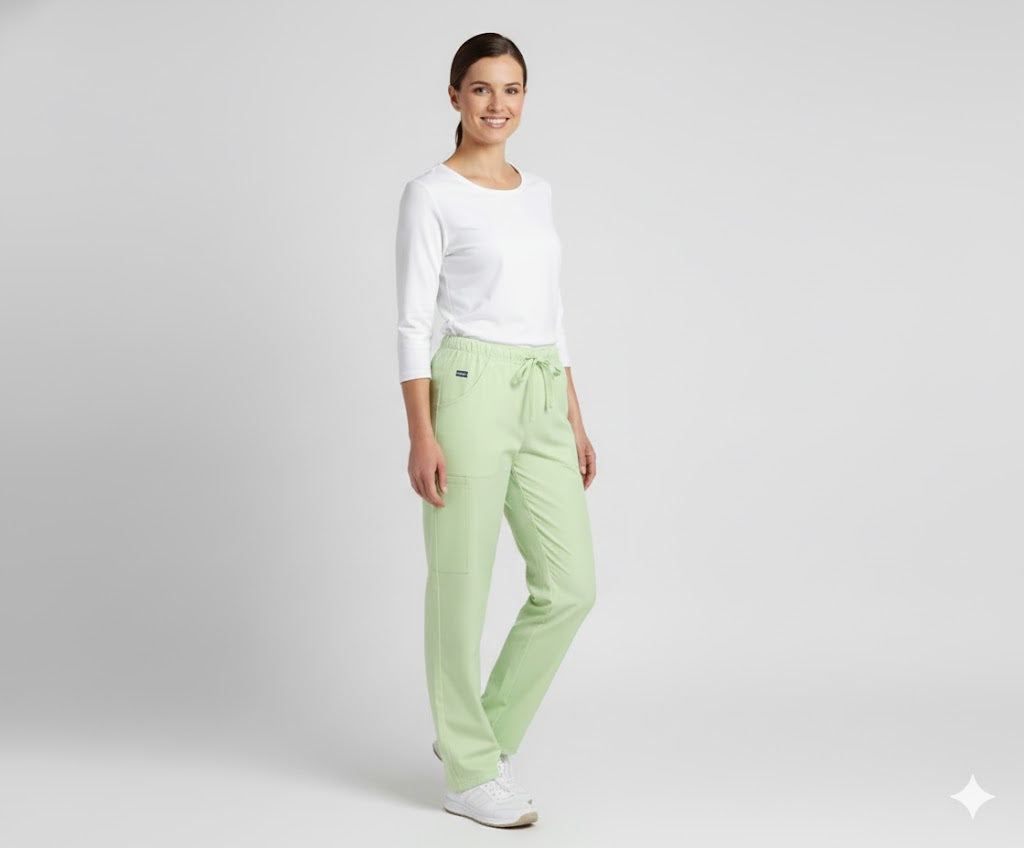 Nybo Lysegrønne Unisex Heart Pull-on-bukser, Pustende, Romslige Lommer