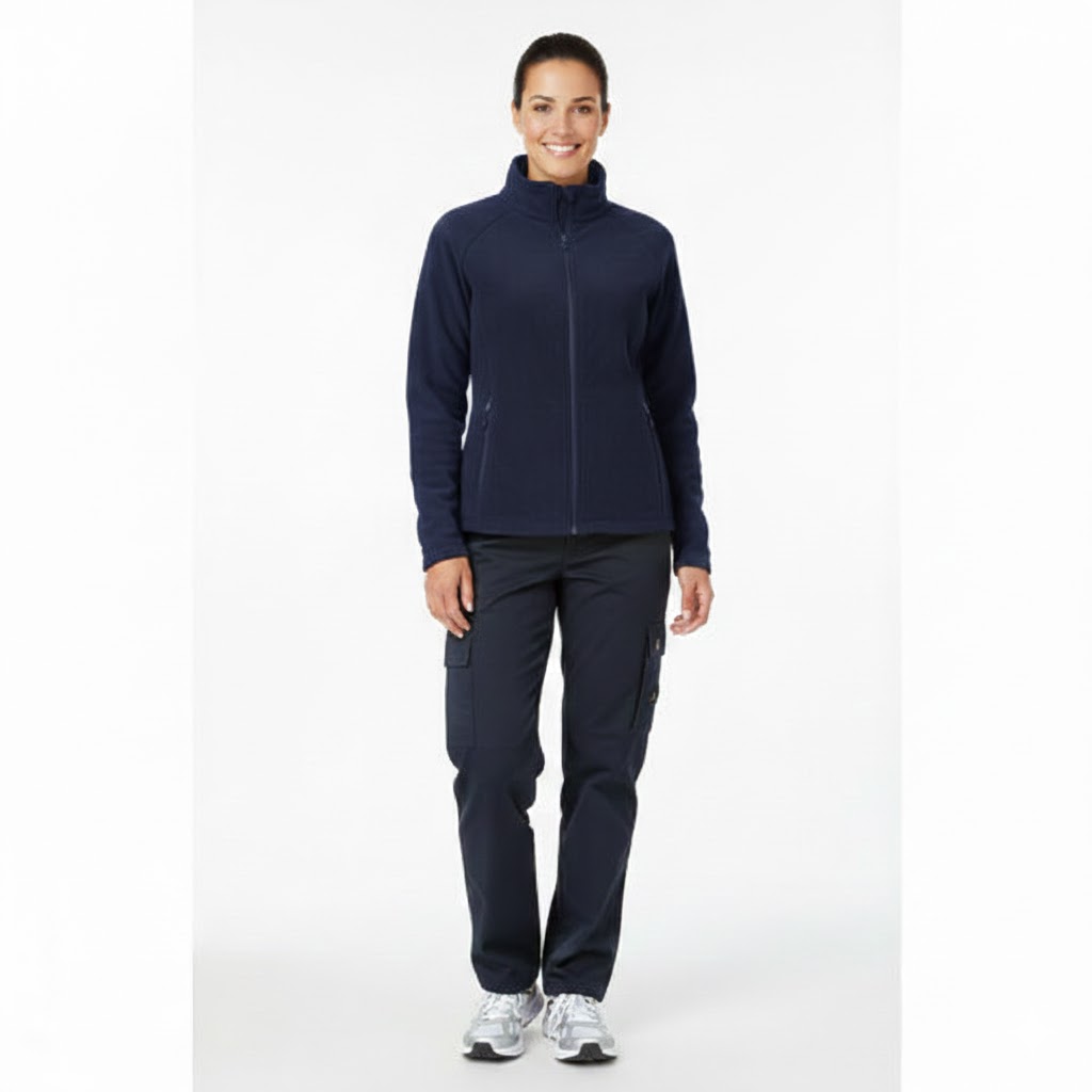 Nybo Navy Dame Microfleece Cardigan (Shirts & Outdoort) – Antipilling, Elastisk