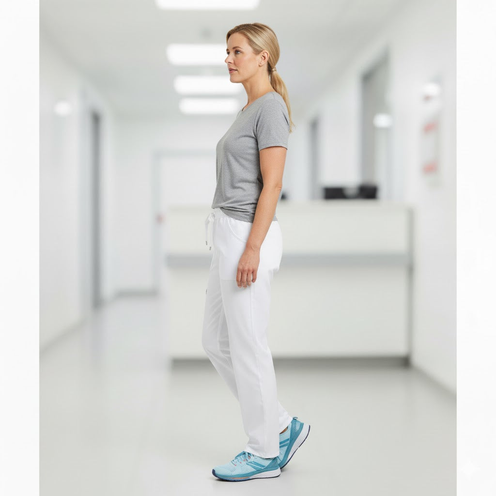 Nybo Hvite Unisex Heart Pull-on-bukser, Pustende, Elastikk i Midjen