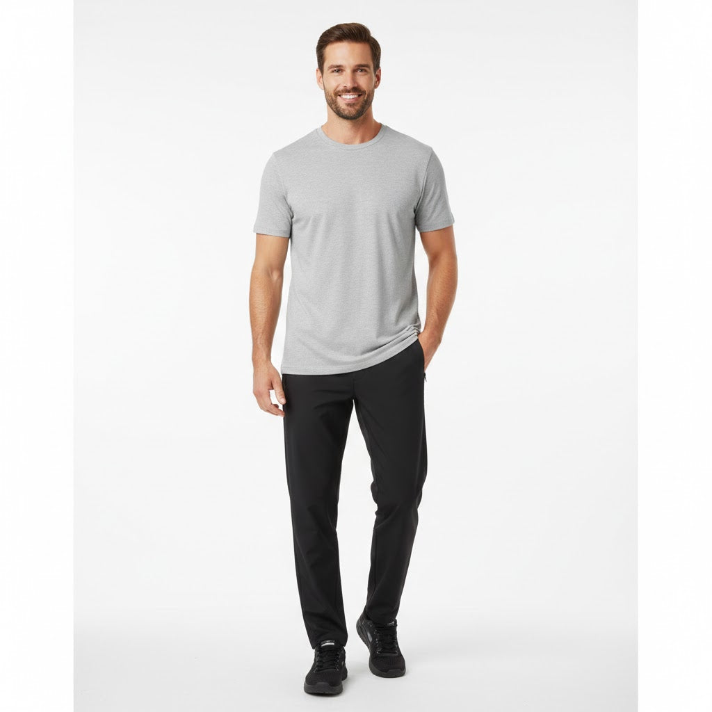 Nybo Grå Melange Herre Prowear T-Shirt, Ekstra slitesterk