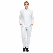 Nybo Hvit Unisex Delight kokkejakke, trykknapper, slitesterk