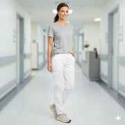 Nybo Hvite Unisex Perfect Fit Pull-on Chinos — elastisk midje og komfort