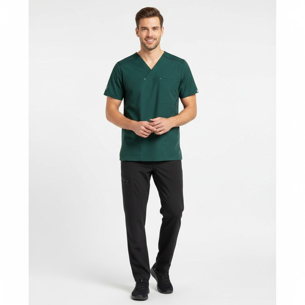 Nybo Mørkegrønn Unisex Sporty Busseronne, Fleksibel, Romslige lommer