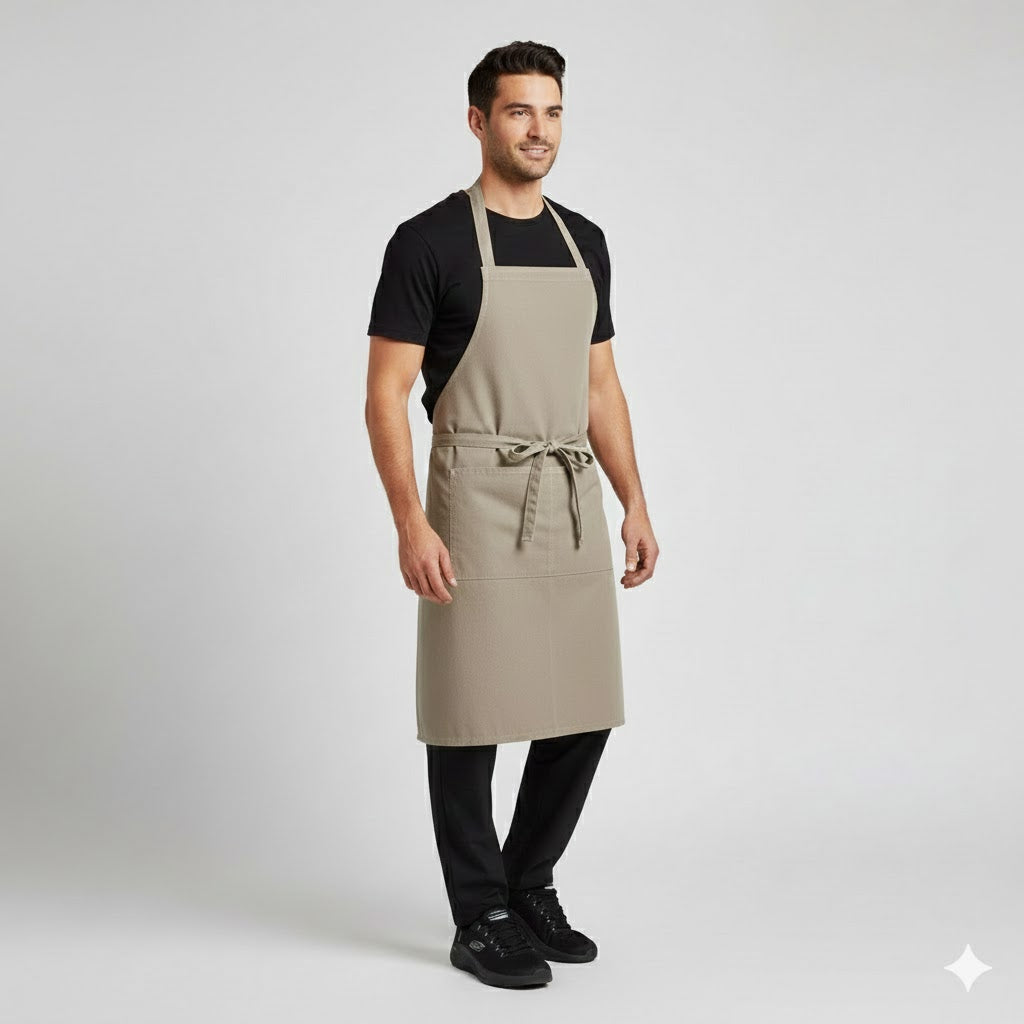 Nybo Khaki unisex New Nordic kuskeforkle, justerbart, store lommer