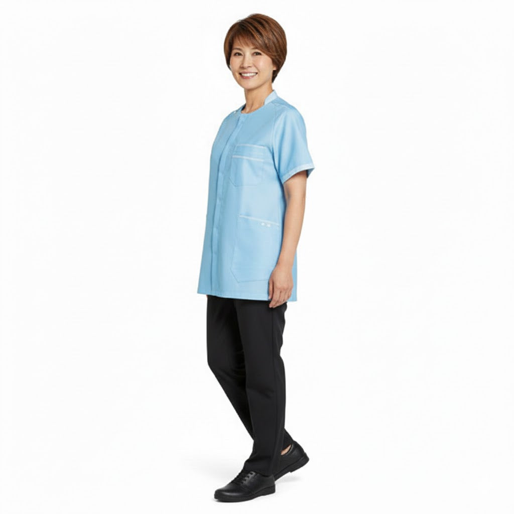 Nybo Turkis Unisex Comfort skjorte/tunika, strekkbar, pustende, justerbar