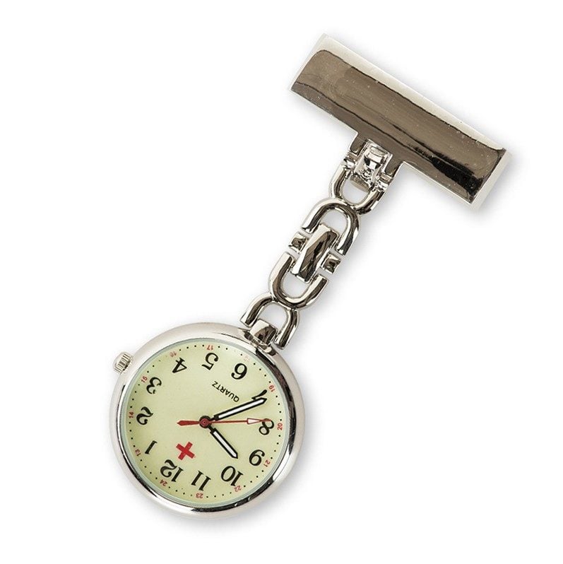 Sykepleierklokke med fin kjede