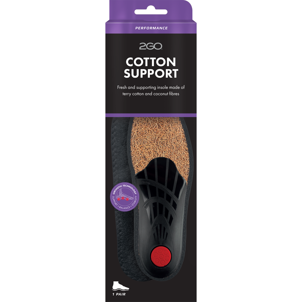 2GO komfort innleggssåle med ekstra bue