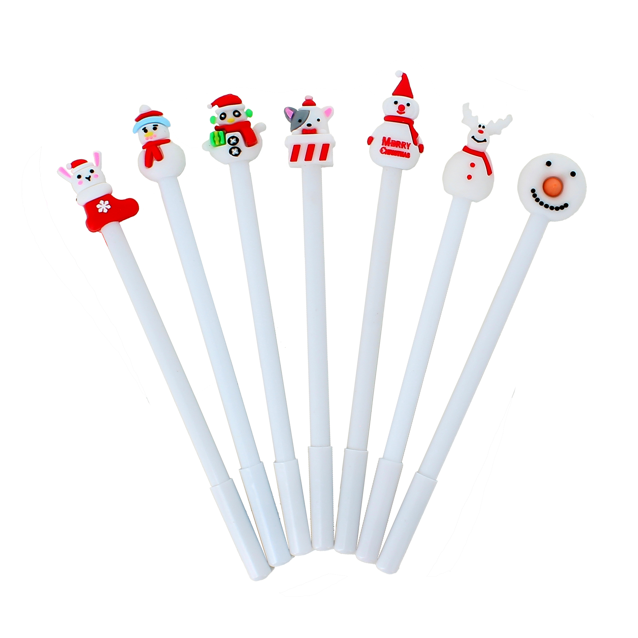 Julekulepenn - Snømann assortert