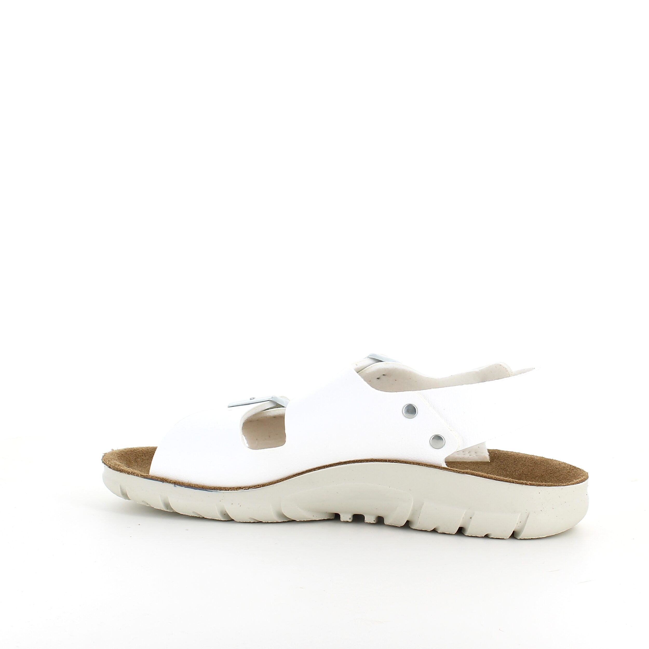 Hvit Kano sandal fra Birkenstock, sklidempe såler