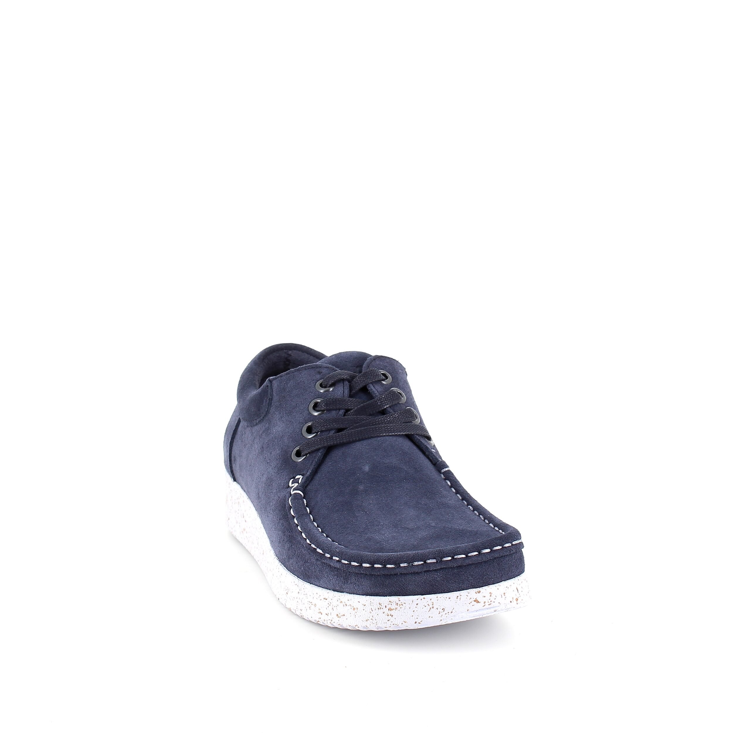 Nature sko i blå ruskind