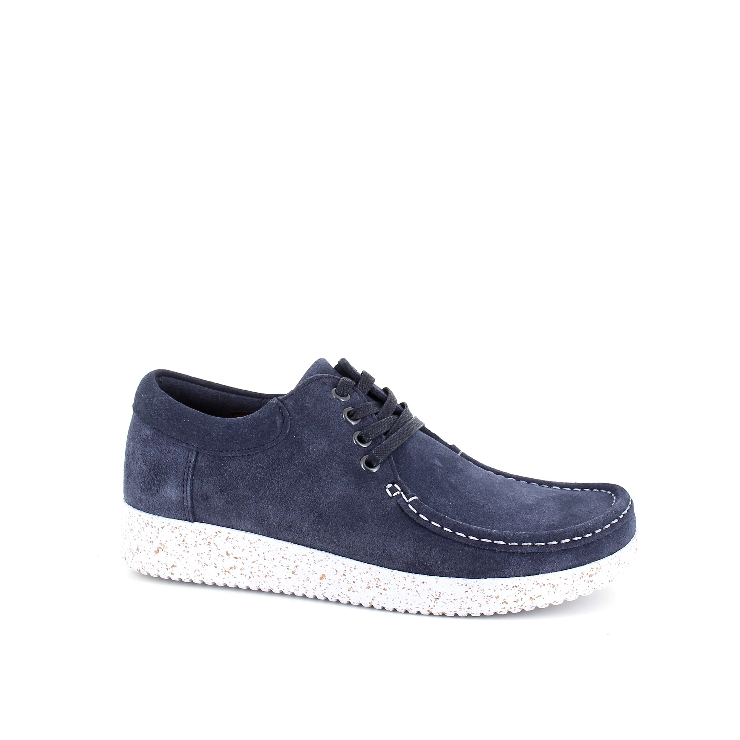 Nature sko i blå ruskind