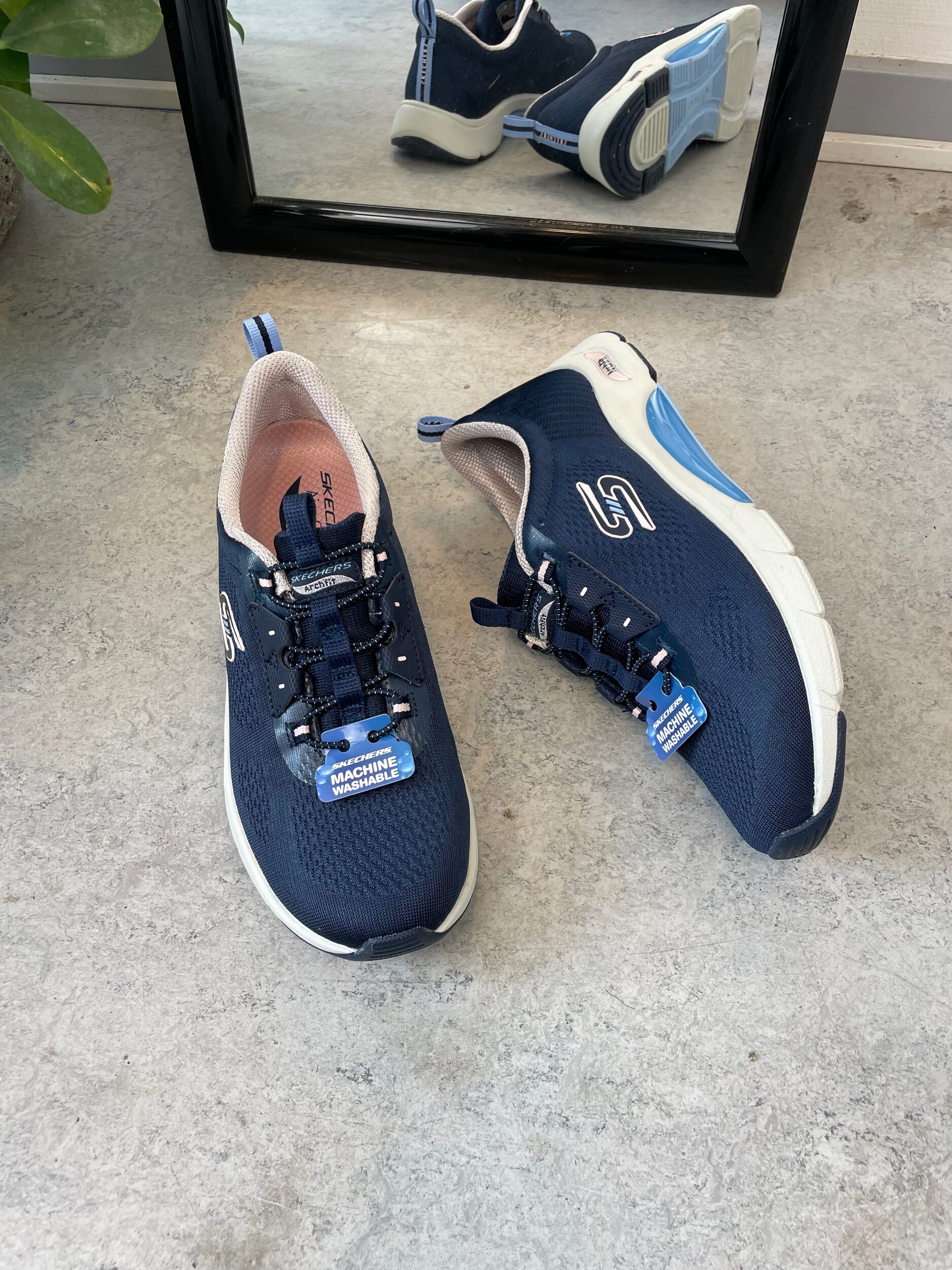 Blå arch fit med ekstra fotbuestøtte