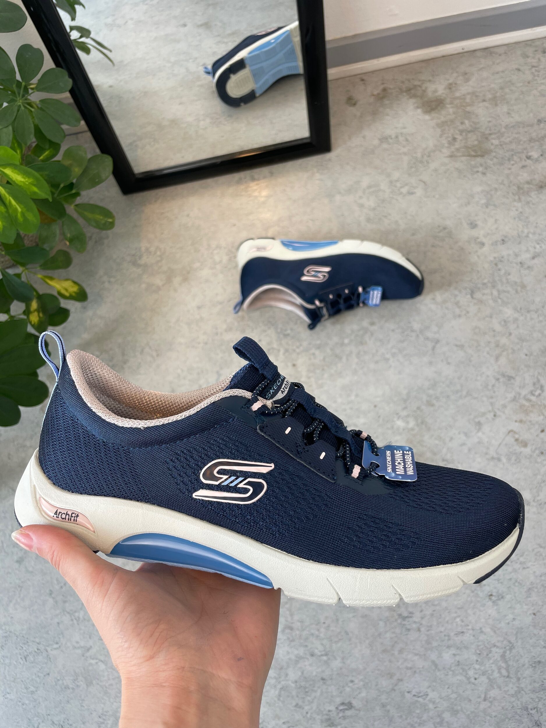 Blå arch fit med ekstra fotbuestøtte