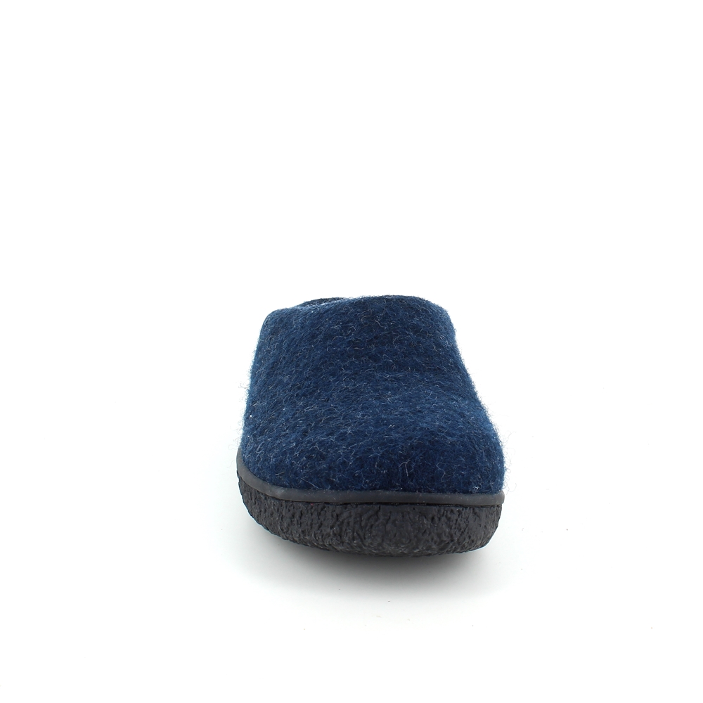 Lave blå hjemmesko i ull med sklisikre såler fra Green Comfort
