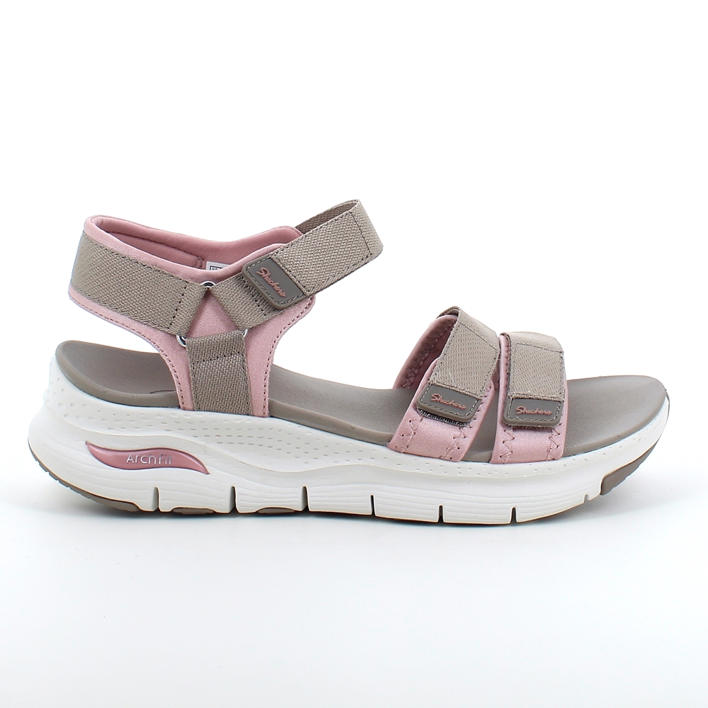 Beige ArchFit sandal fra Skechers