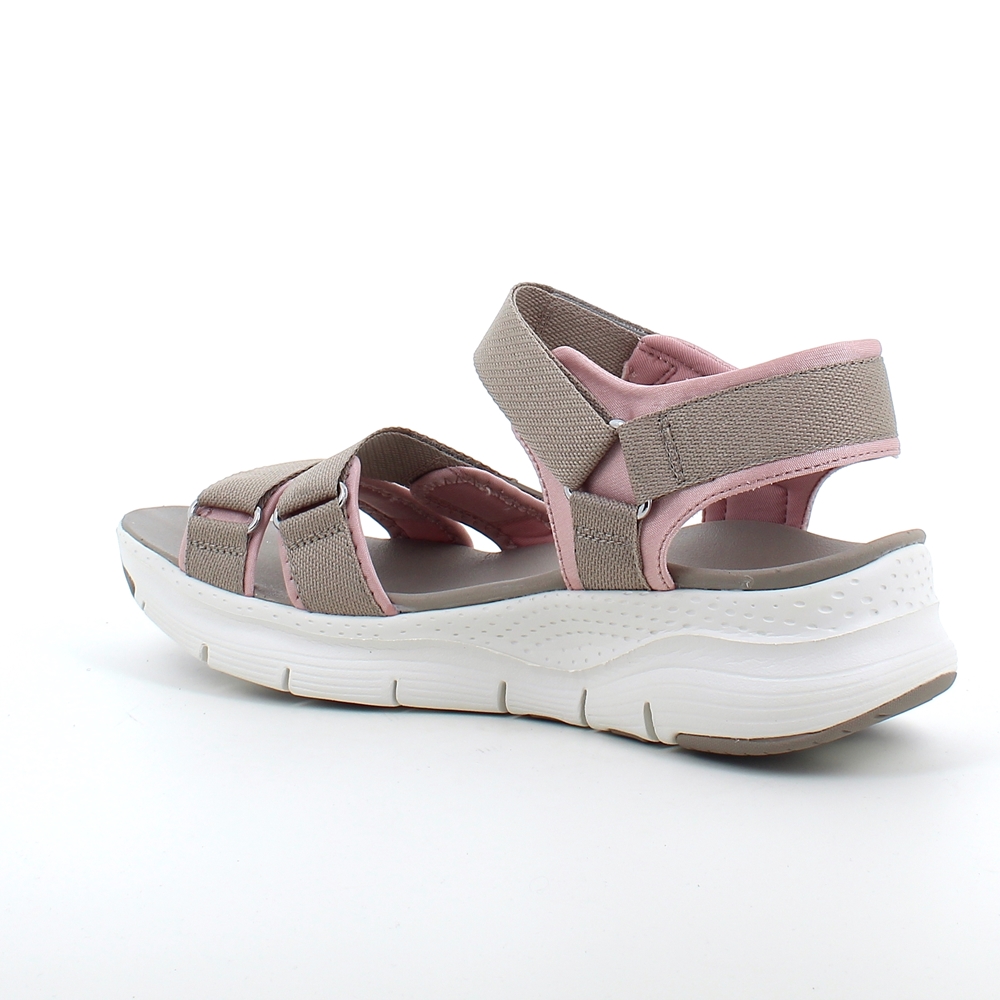 Beige ArchFit sandal fra Skechers