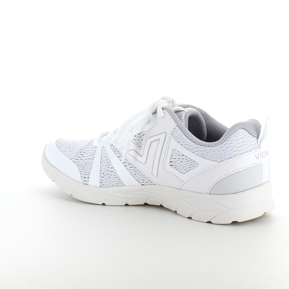 Hvite joggesko fra Vionic med dobbelt fotbue støtte