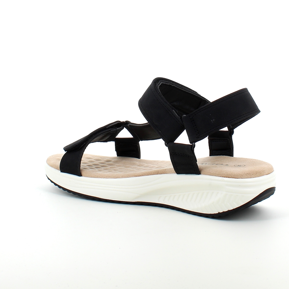 Svart sandal med mange flotte detaljer