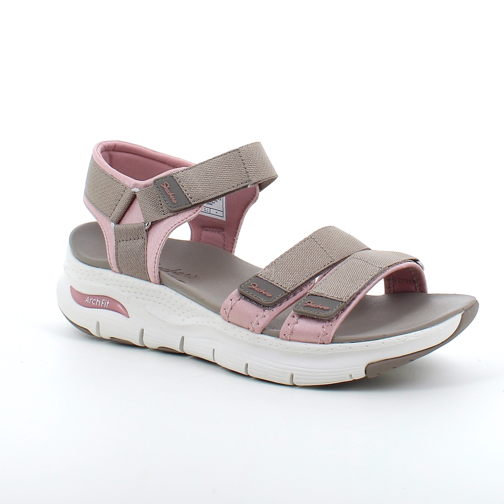 Beige ArchFit sandal fra Skechers