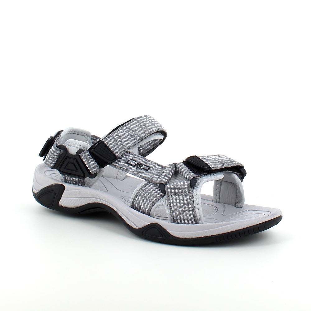 Grå sportssandal fra CMP med striper og god bredde