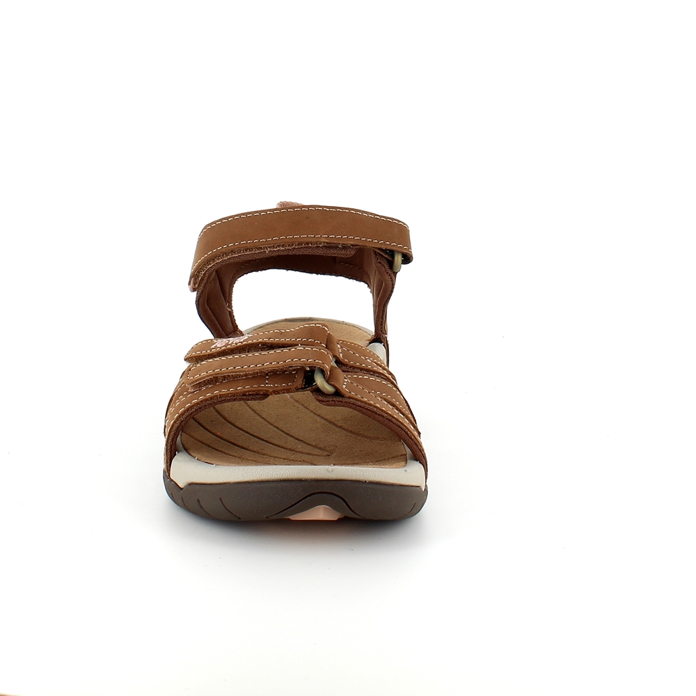 Mørk brun Tirra W sandal fra Teva med læreroverdel