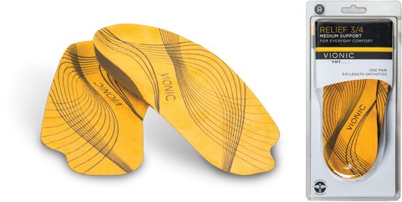 Vionic halvsåle mot hælspore og med ekstra fotbue