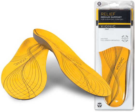 Vionic helsåle mot hælsporer og med ekstra bue