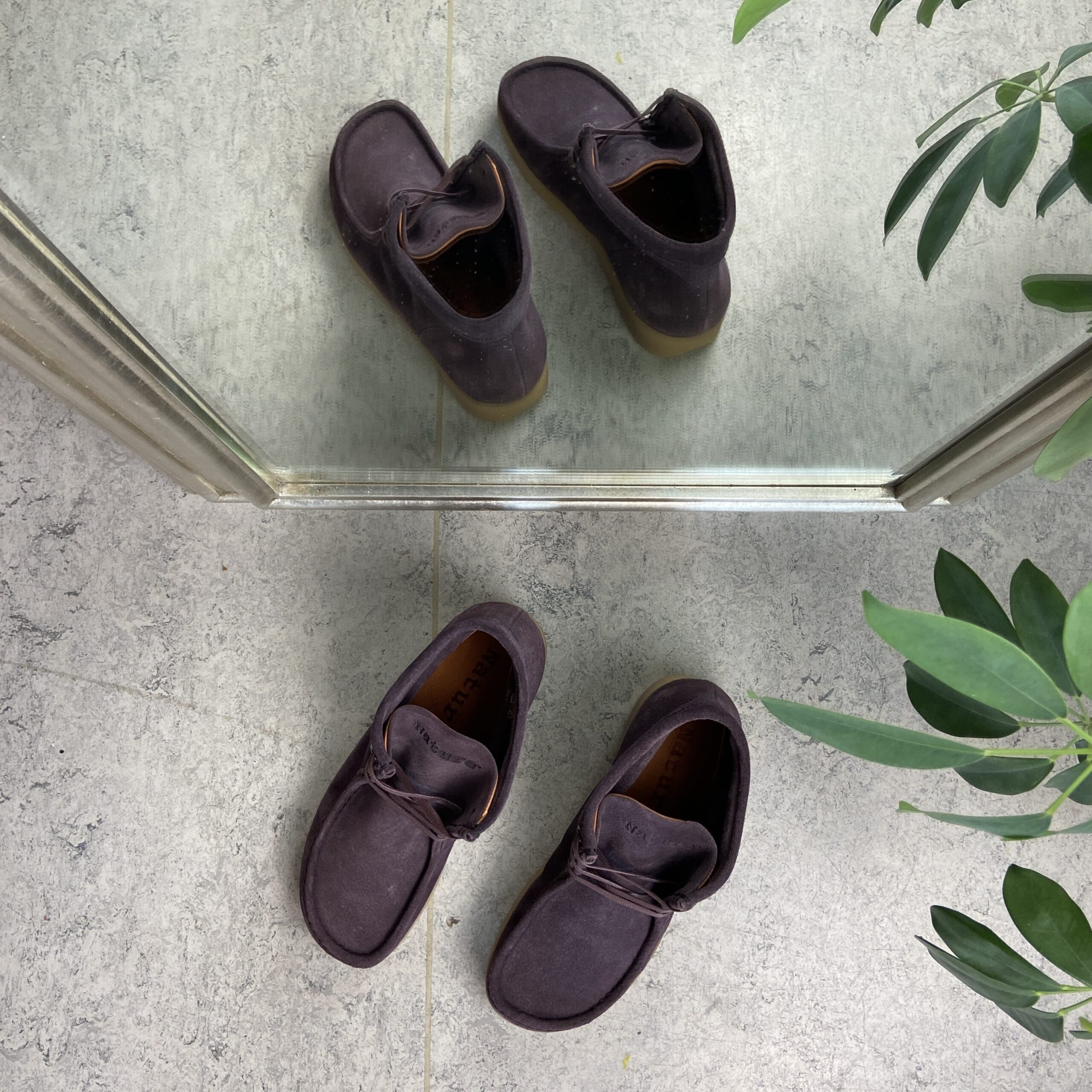 Blommefarvet skindstøvle fra Nature