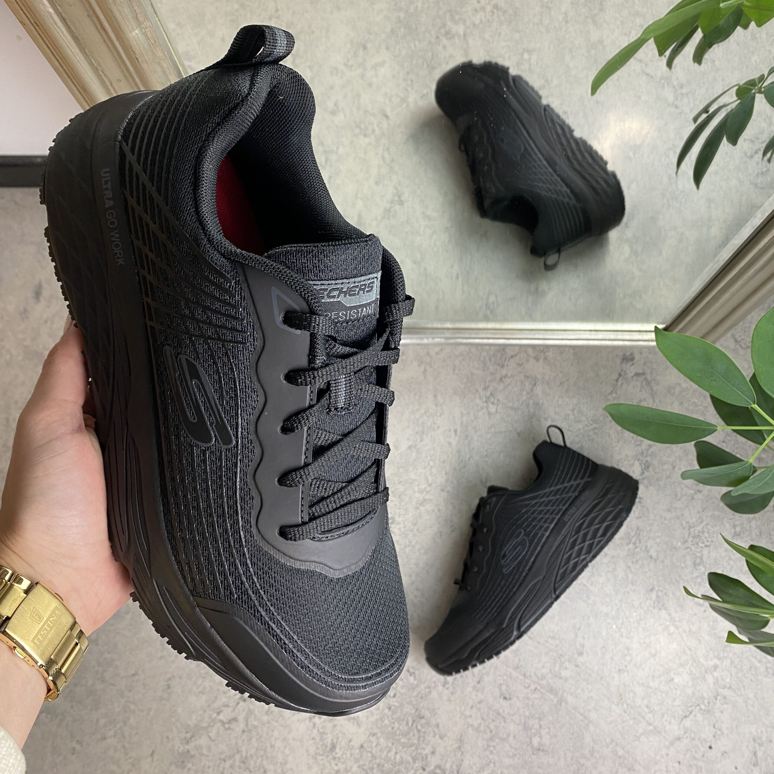 Herre Skechers Work med max cushioning såler