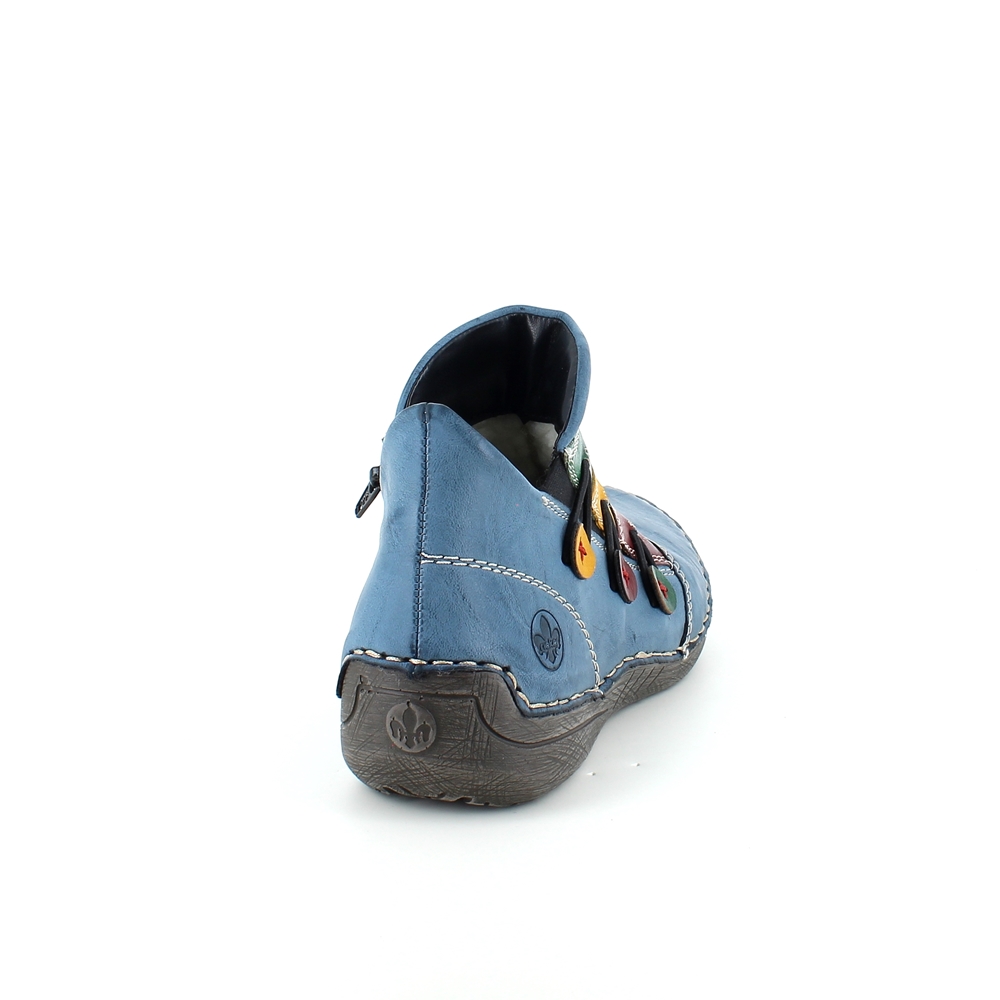 Flott himmelblå støvel fra Rieker med fôr