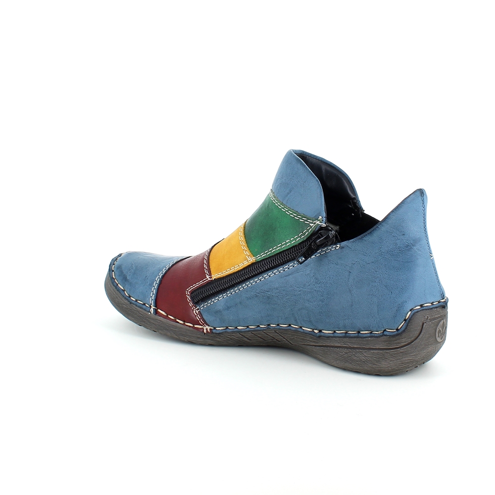 Flott himmelblå støvel fra Rieker med fôr