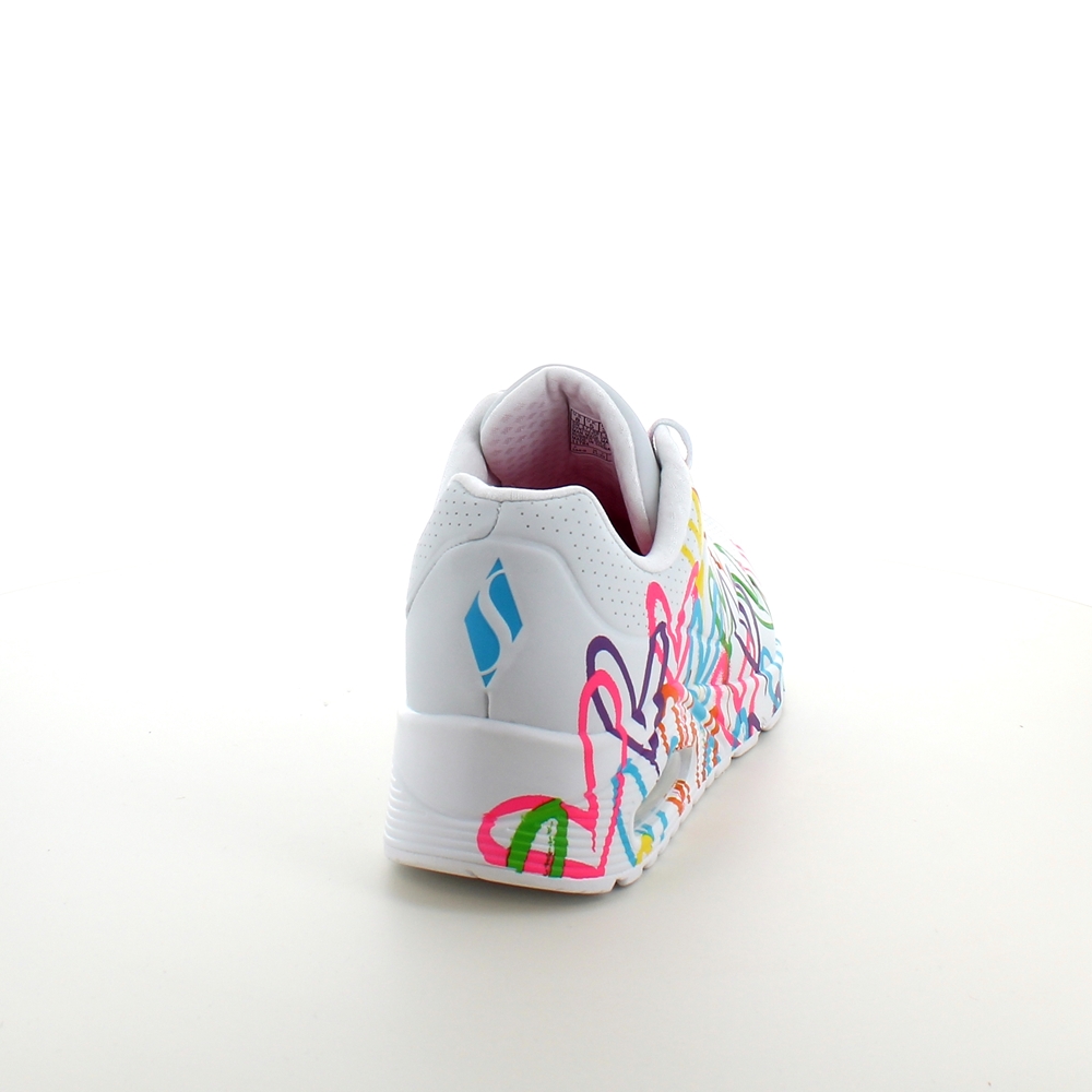 Hjerte sko fra Skechers i neonfarger