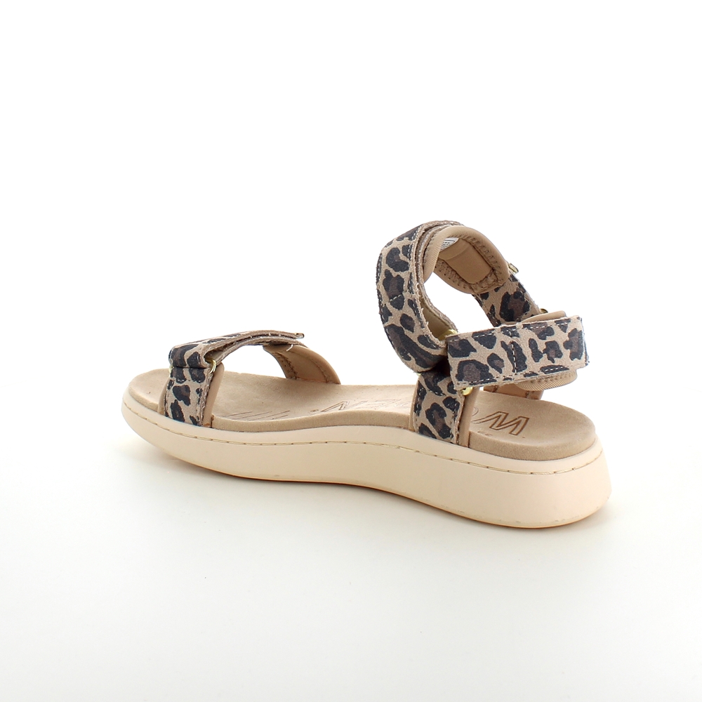 Smart sandal fra Woden med leopardprint