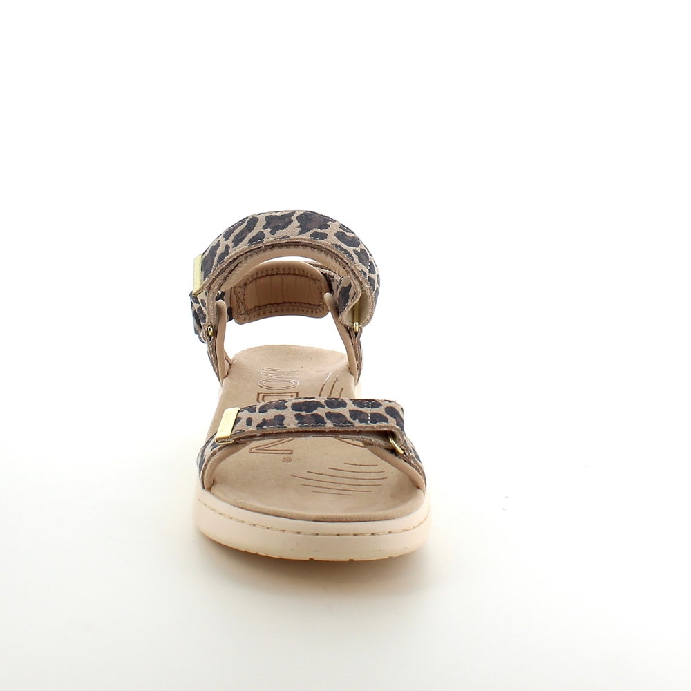 Smart sandal fra Woden med leopardprint