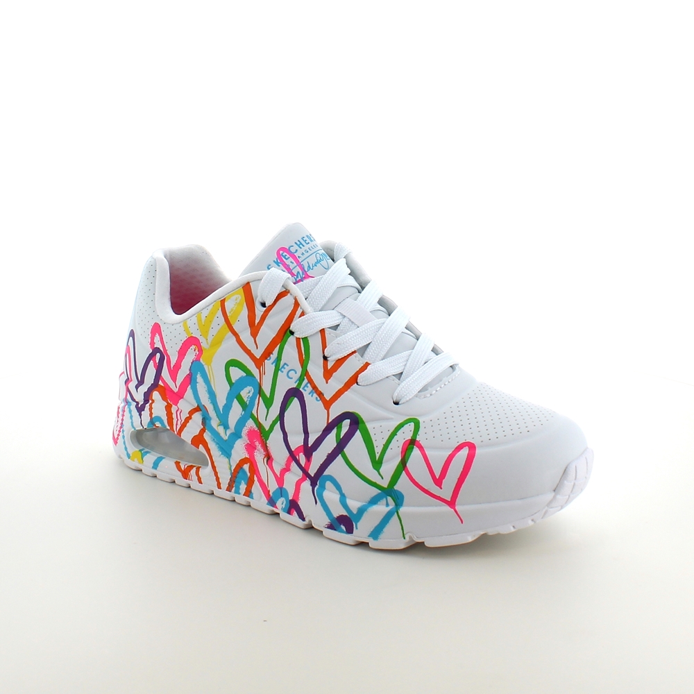 Hjerte sko fra Skechers i neonfarger