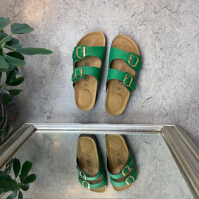 Grønn Cruz biosandal med brede remmer
