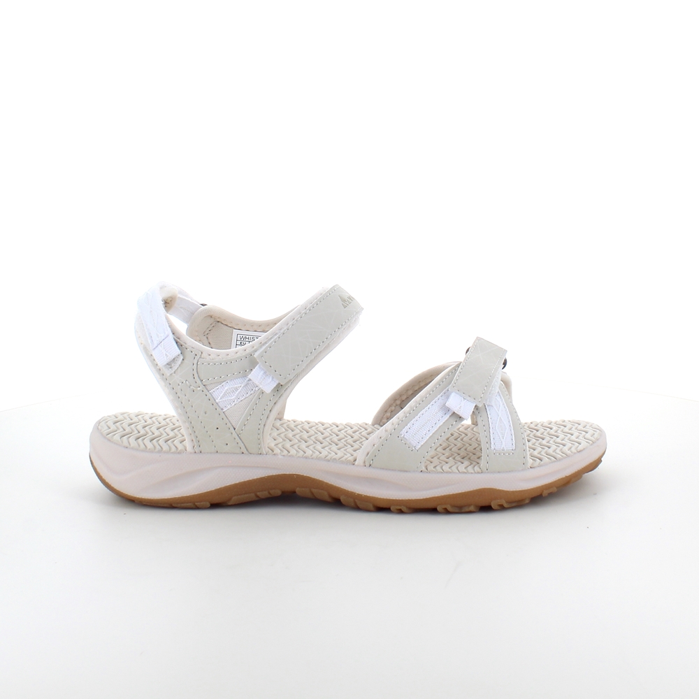 Beige sportssandal med 3 borrelåsstropper